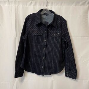 Tommy Hilfiger Pinstripe Jacket Navy Women’s Large